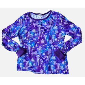 Littles Labratory Brainless Blooms Lounge Top Junior 2XL Long Sleeves Thumb Hole